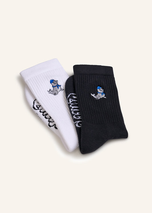 Robbe Socken - Schwarz & Weiß - 2 Paar