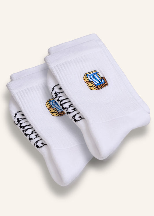 Strandkorb Socken - Weiß - 2 Paar