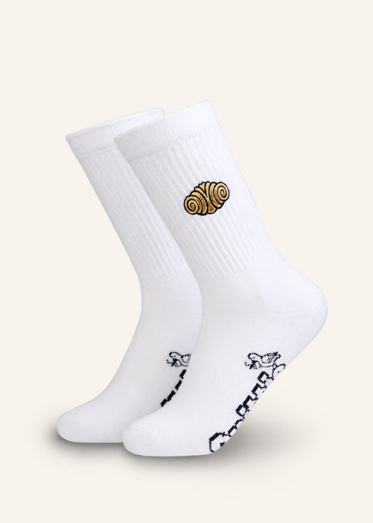 Franzbrötchen Socken - Weiß