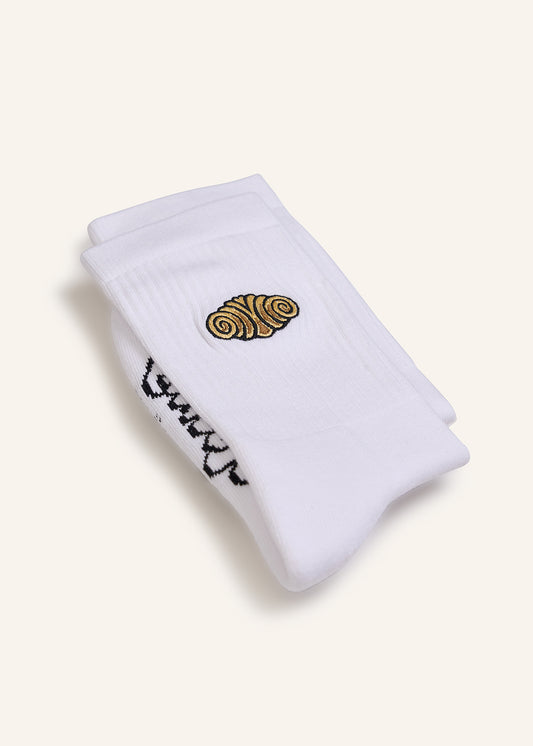 Franzbrötchen Socken - Weiß