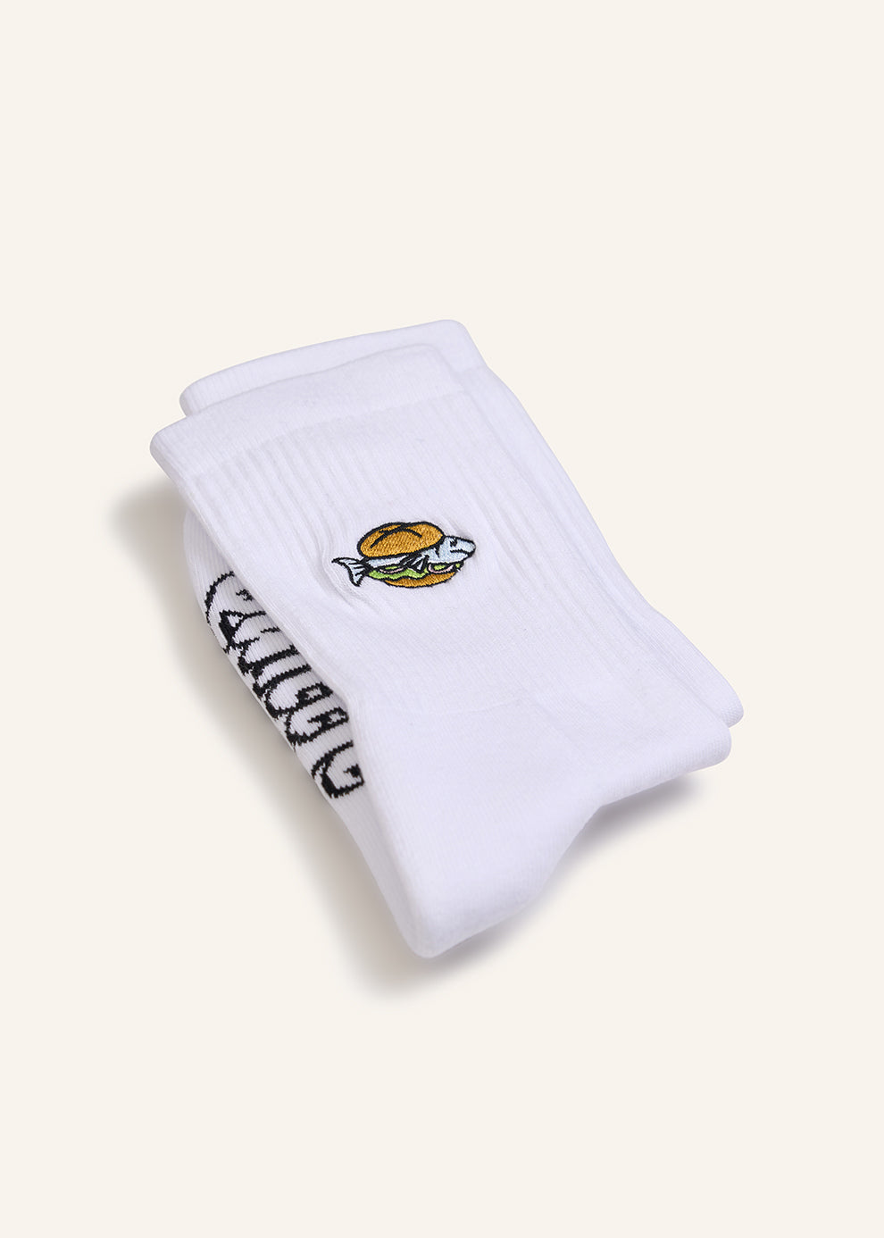 Fischbrötchen Socken - Weiß