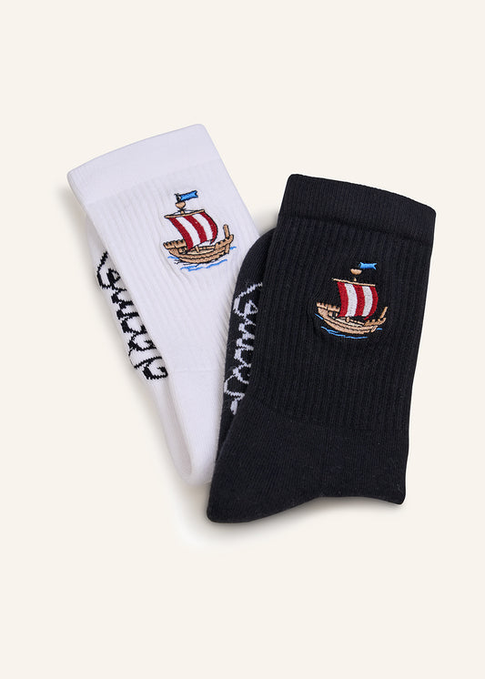 Kogge Socken - Schwarz & Weiß - 2 Paar