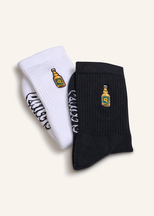 Bierknolle Socken - Schwarz & Weiß - 2 Paar