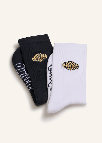 Franzbrötchen Socken - Schwarz & Weiß - 2 Paar
