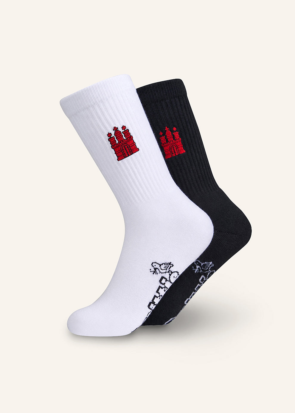 Hammaburg Socken - Schwarz & Weiß - 2 Paar