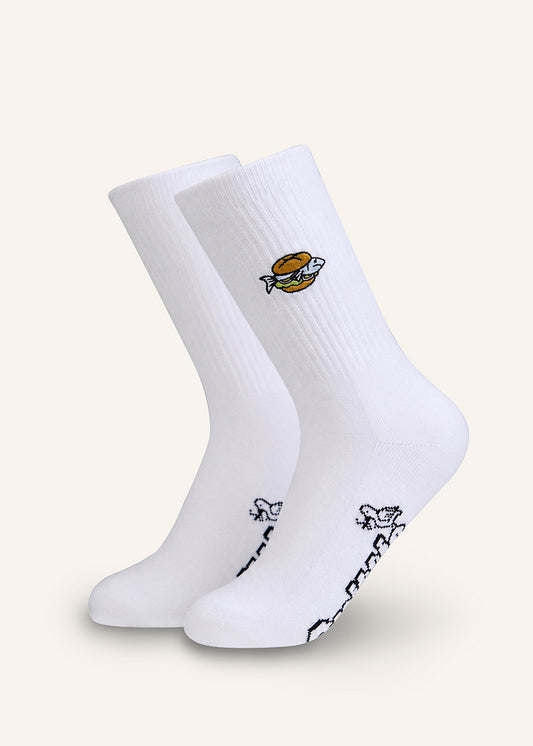 Fischbrötchen Socken - Weiß