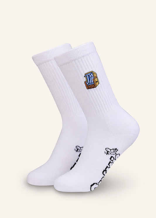 Strandkorb Socken - Weiß