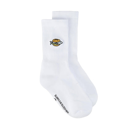 Fischbrötchen Socken - Weiß