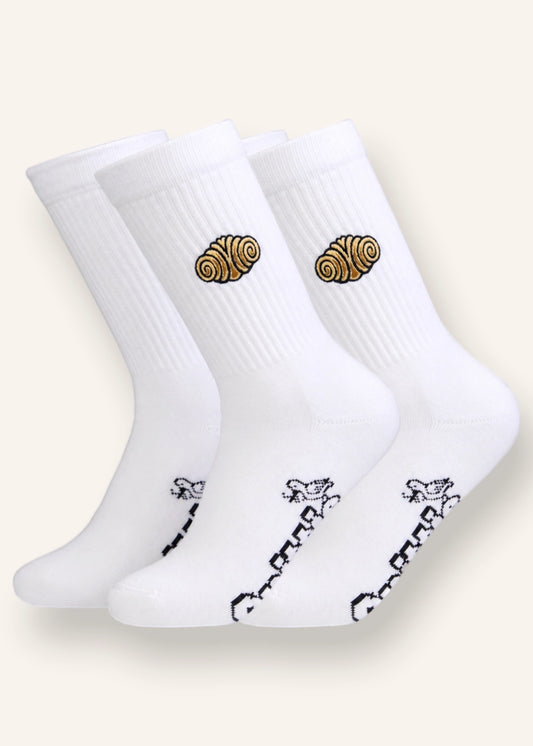 Franzbrötchen Socken - Weiß - 2 Paar