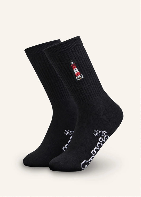 Leuchtturm Socken - Schwarz
