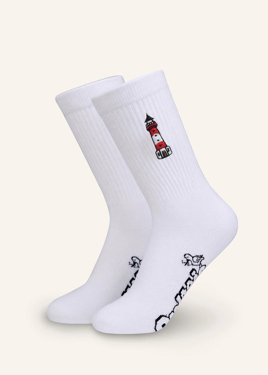 Leuchtturm Socken - Weiß