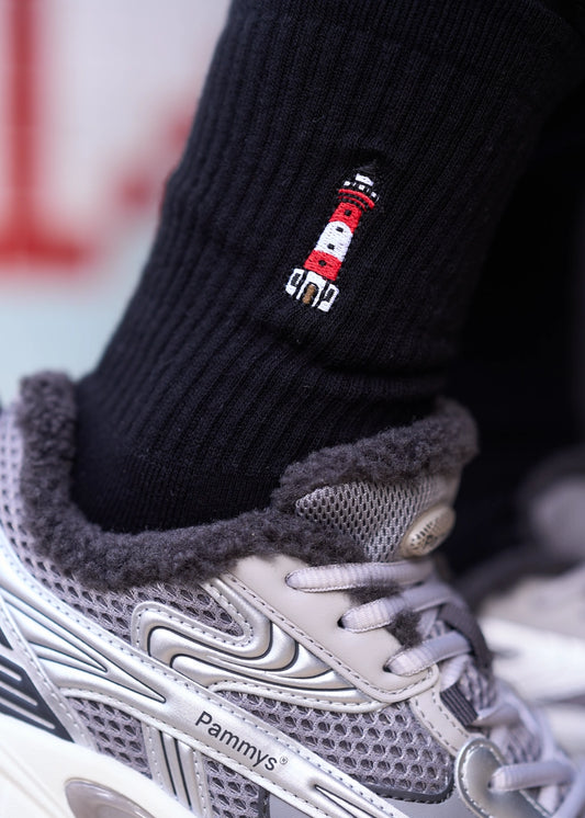 Leuchtturm Socken - Schwarz