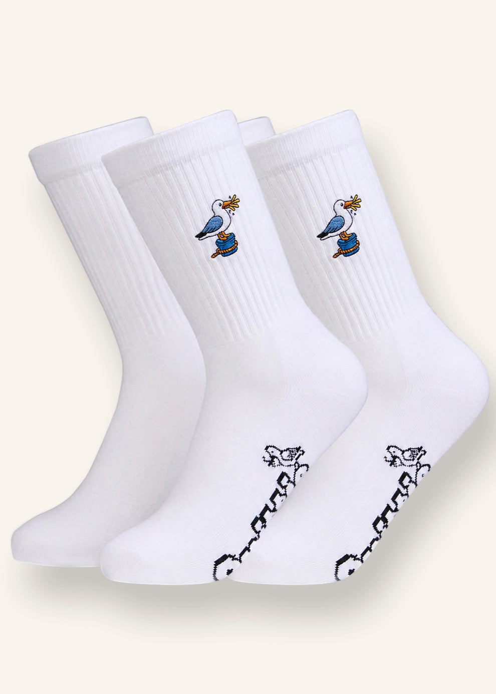 Möwe Socken - Weiß - 2 Paar