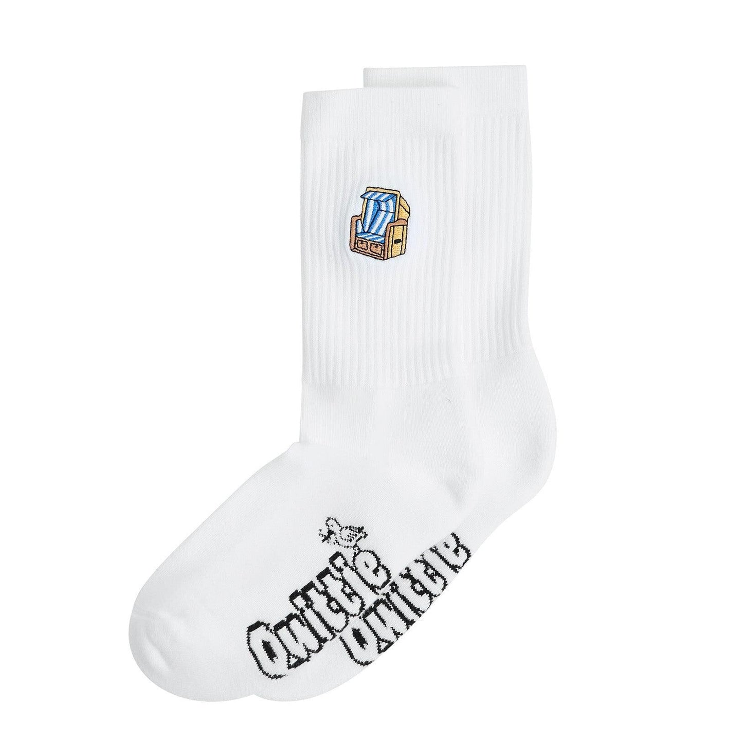 Strandkorb Socken - Weiß