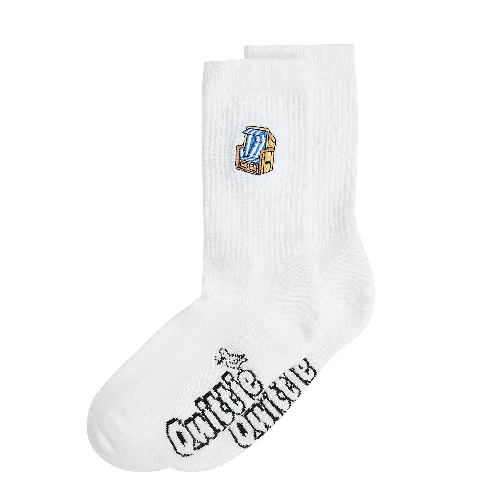 Strandkorb Socken - Weiß