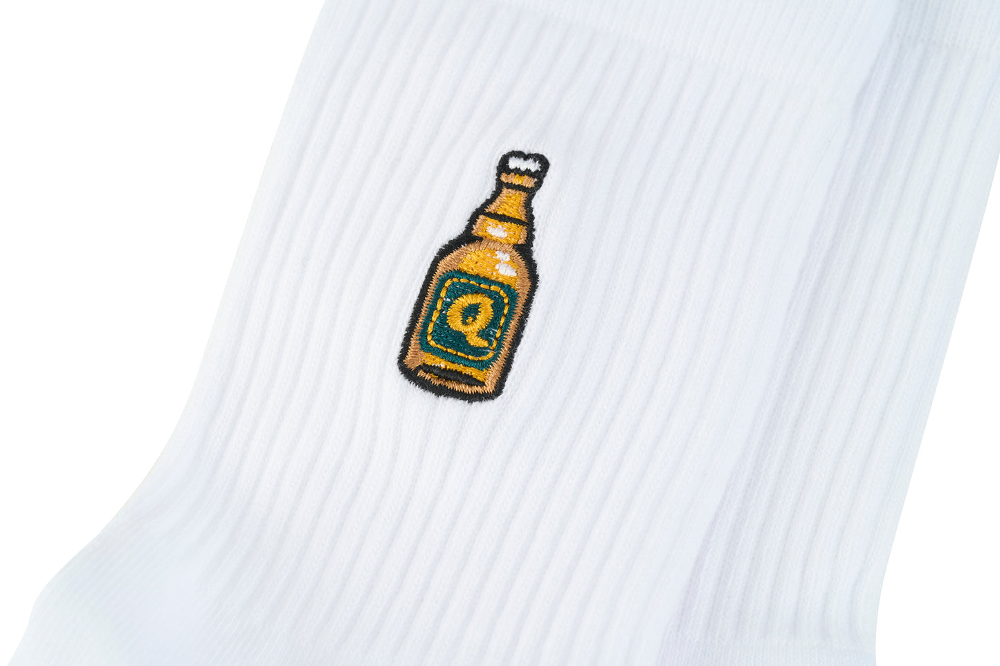 Quittje Socken mit Bierflaschen-Stickerei – hanseatisches Design, hochwertig produziert in Portugal