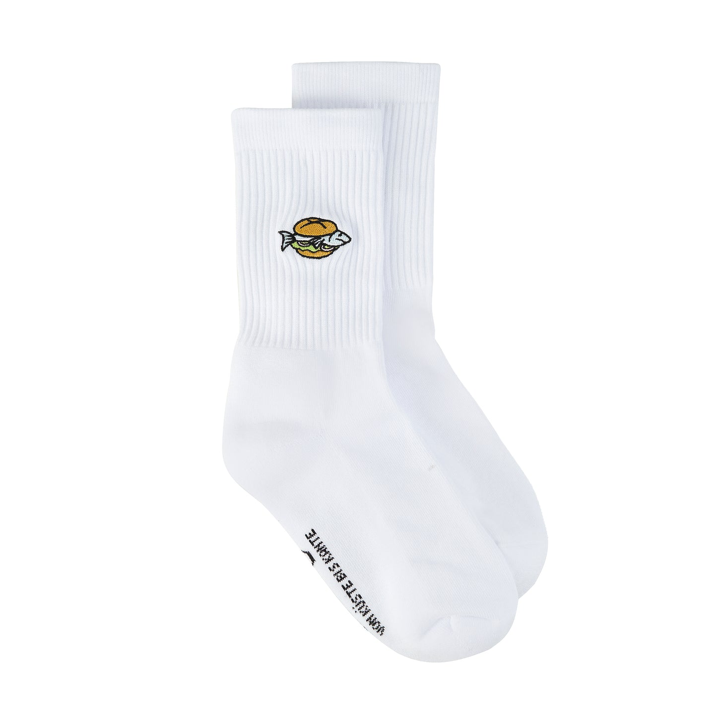 Quittje Socken mit Fischbrötchen-Stickerei – norddeutsches Design, fair und nachhaltig gefertigt in Portugal