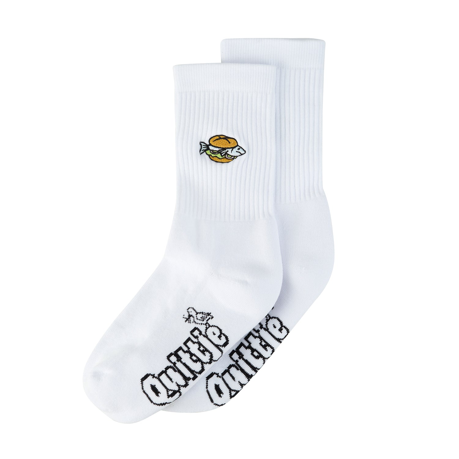 Quittje Socken mit Fischbrötchen-Stickerei – norddeutsches Design, fair und nachhaltig gefertigt in Portugal