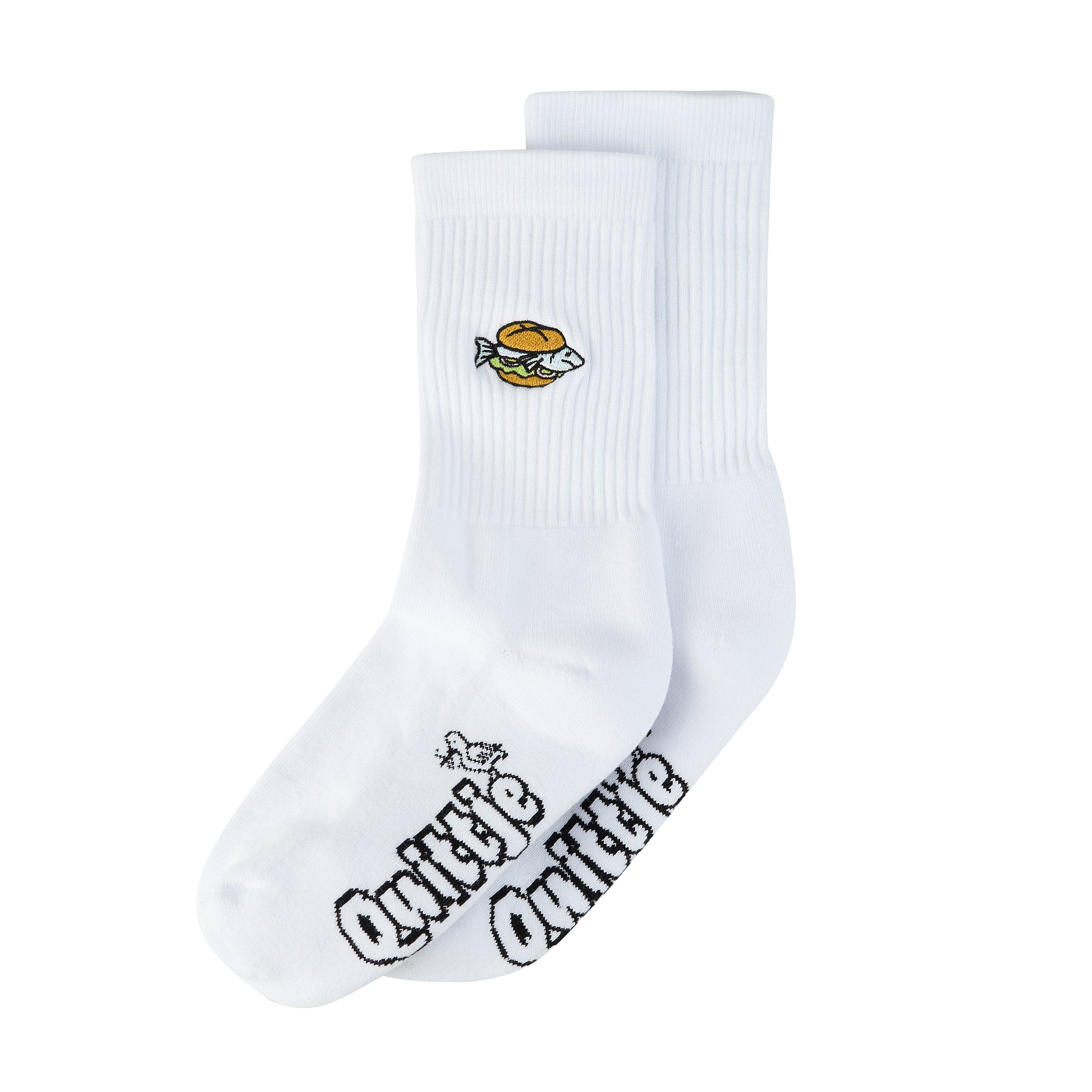 Quittje Socken mit Fischbrötchen-Stickerei – norddeutsches Design, fair und nachhaltig gefertigt in Portugal