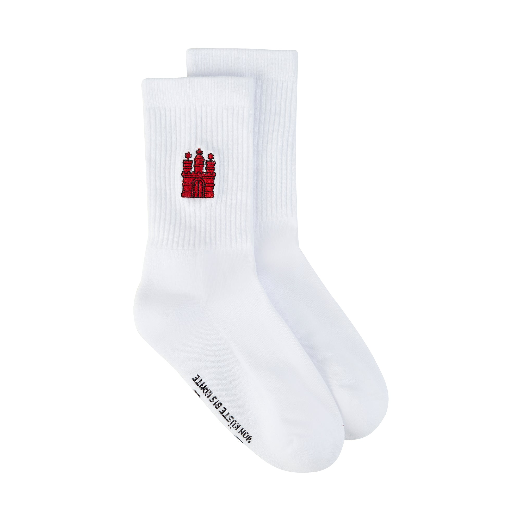 Quittje Socken mit Hammaburg-Stickerei – inspiriert von Hamburgs Wahrzeichen, nachhaltig produziert in Portugal
