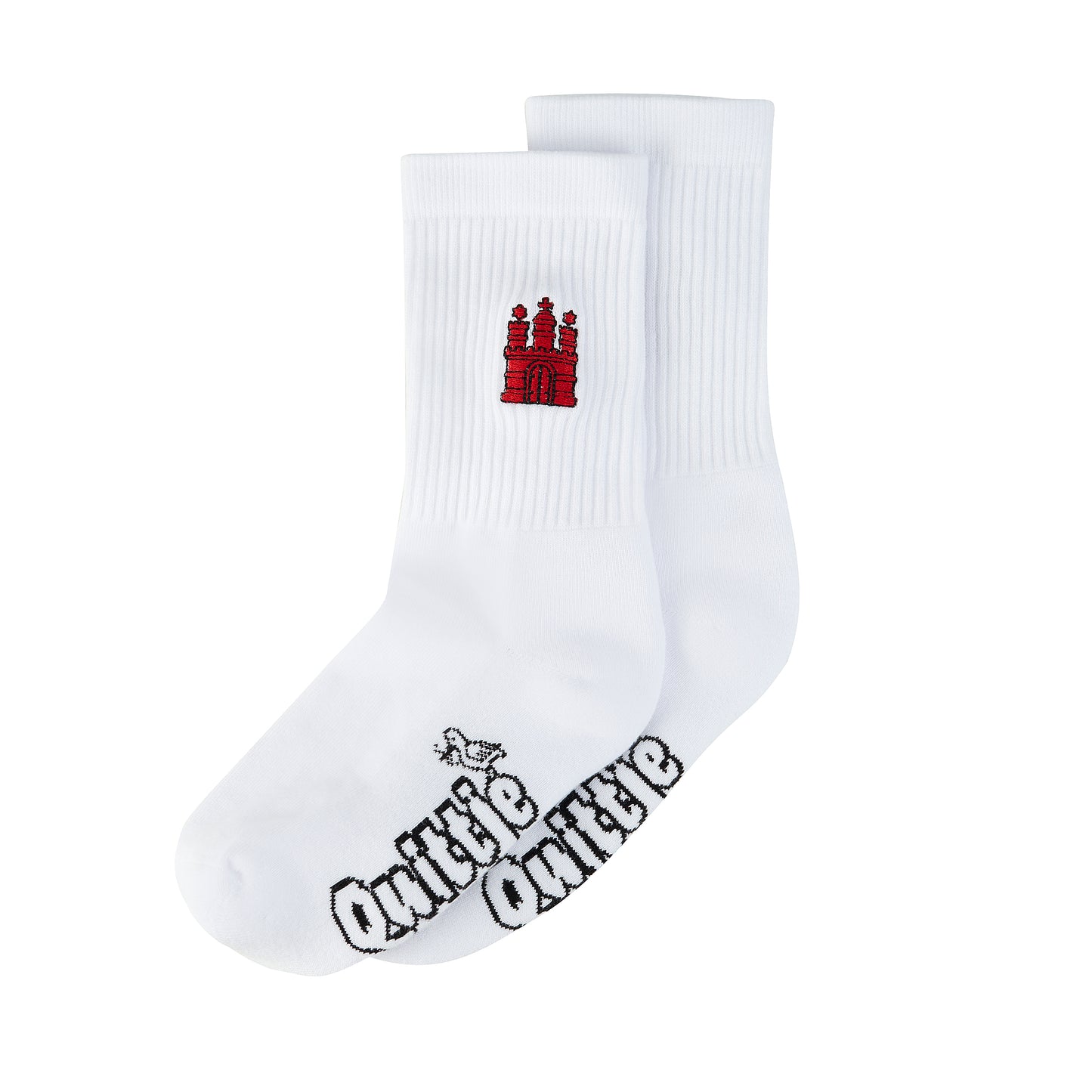 Quittje Socken mit Hammaburg-Stickerei – inspiriert von Hamburgs Wahrzeichen, nachhaltig produziert in Portugal