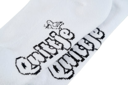 Quittje Socken mit gesticktem Markenlogo und Möwe – hochwertige norddeutsche Sockenmarke